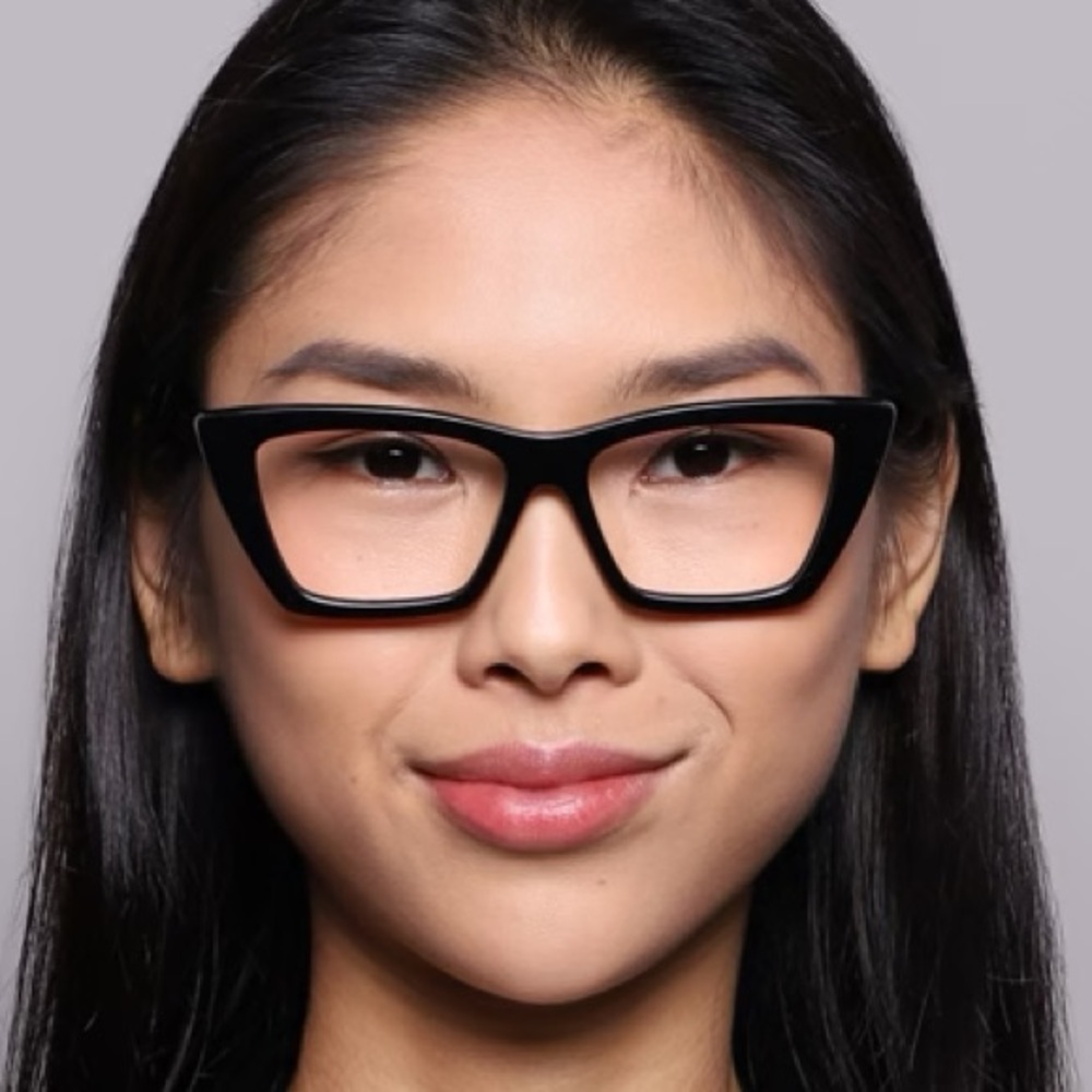 Saint Laurent Black SL 276 MICA Cat-Eye Glasses - Picture 3 of 9